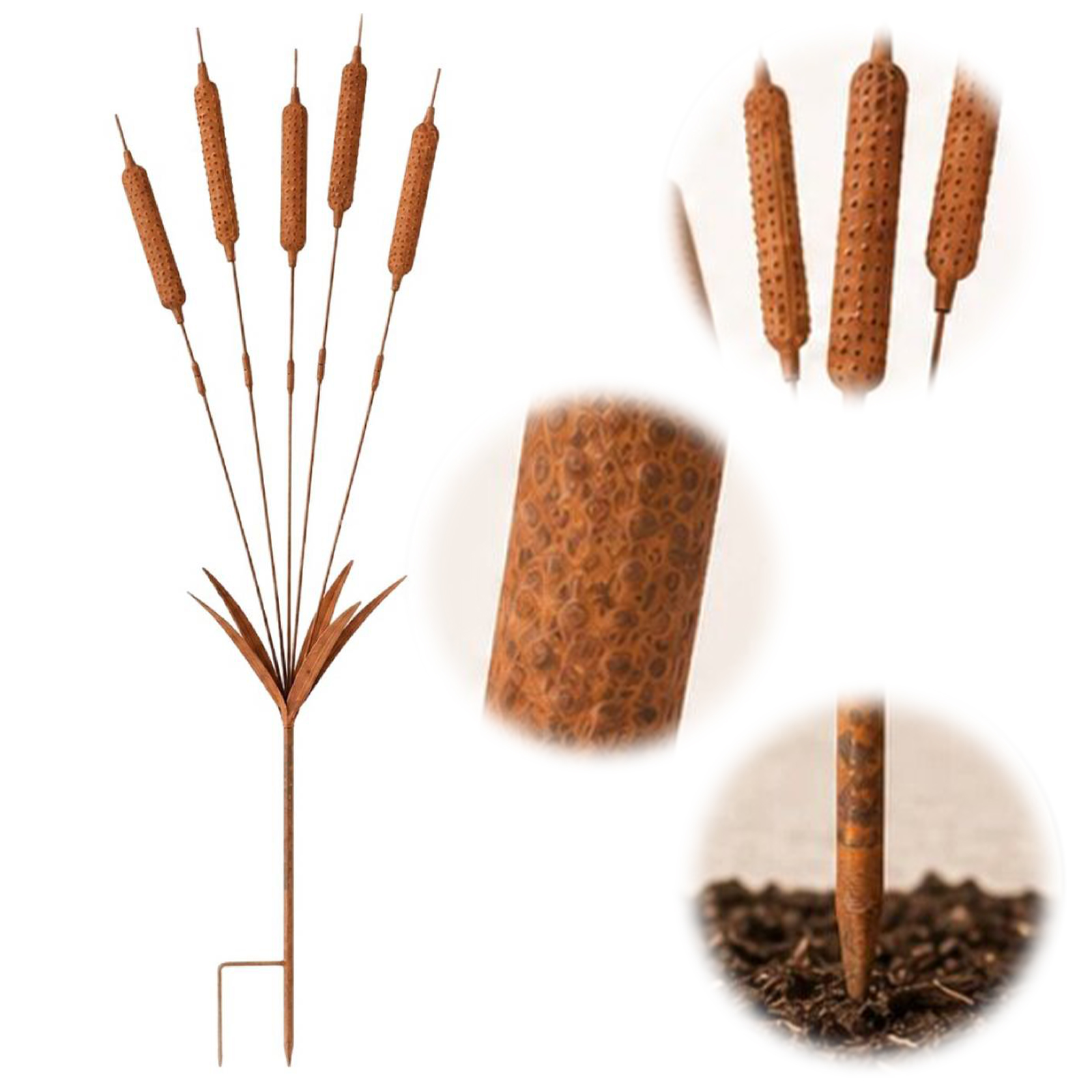 Is Plant Parent Free To Use - ที่ค้ำต้นไม้โลหะสไตล์รัสติก รูปหางแมว งานฝีมือ สำหรับตกแต่งกลางแจ้ง ของขวัญสำหรับพ่อแม่ เพื่อน