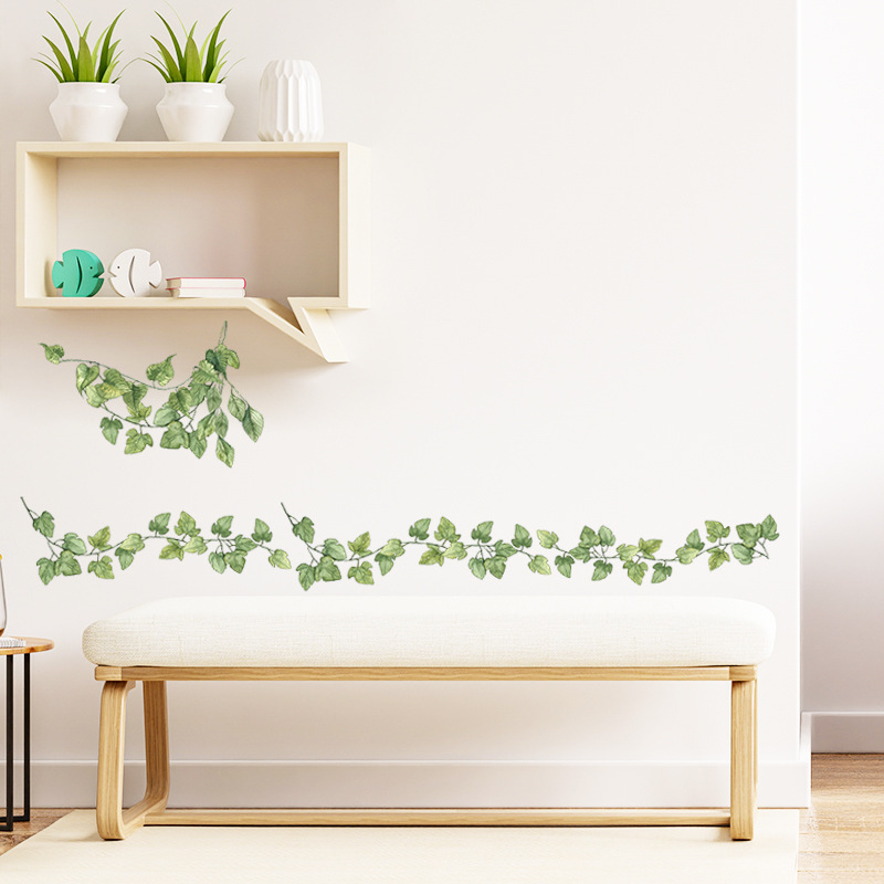 Monstera Thai Constellation - 1pcs สีเขียวสดขนาดเล็กใบห้องนอนห้องนั่งเล่น Porch Home Wall ตกแต่งสติ๊กเกอร์ติดผนัง