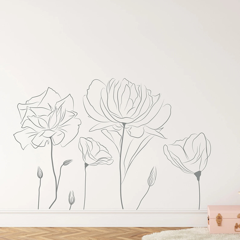 พืชดอกป๊อบปี้สติกเกอร์ติดผนังล - Monstera Thai Constellation บทวิจารณ์และราคา