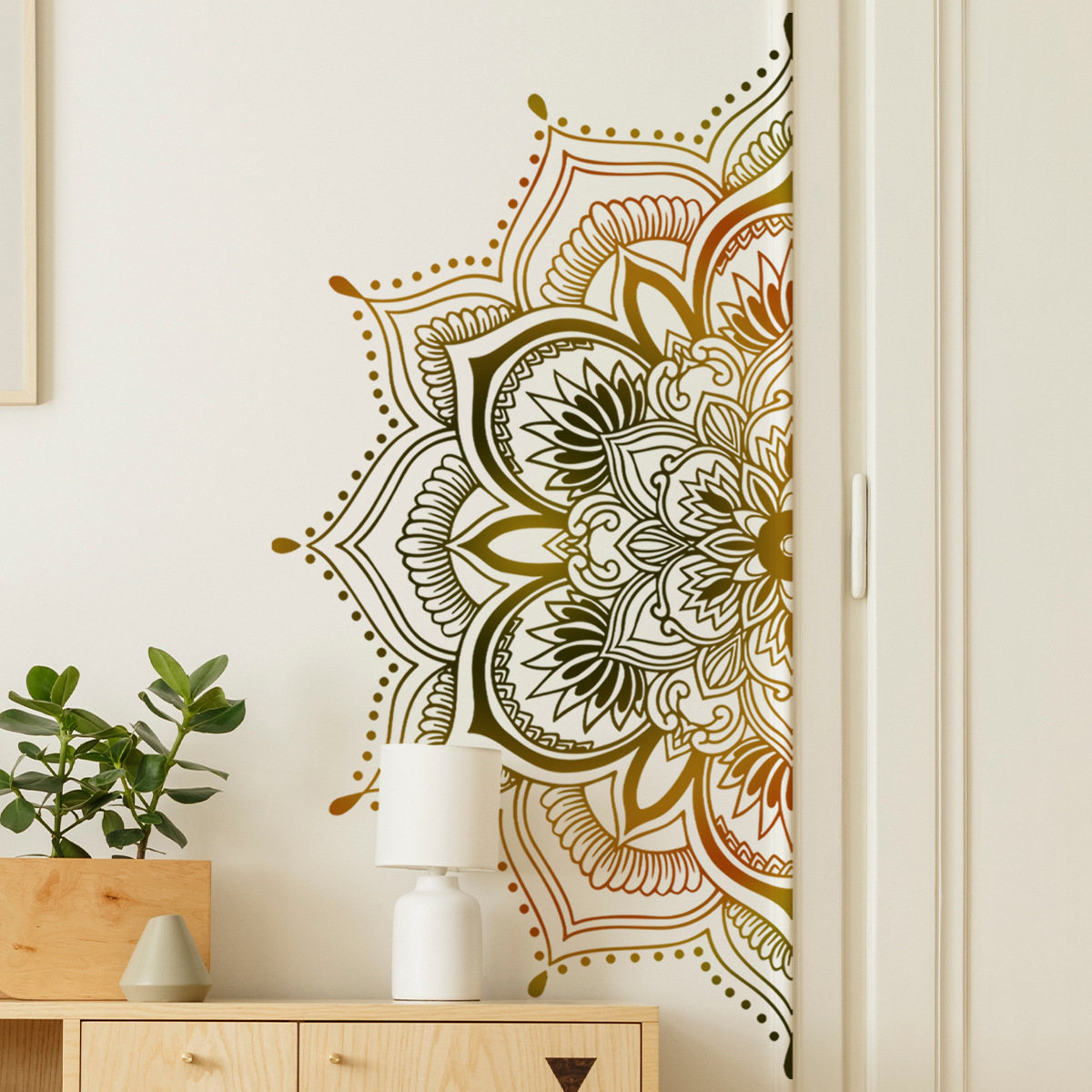 ศิลปะ PVC Wall Decal Mandala L - Monstera Thai Constellation บทวิจารณ์และราคา