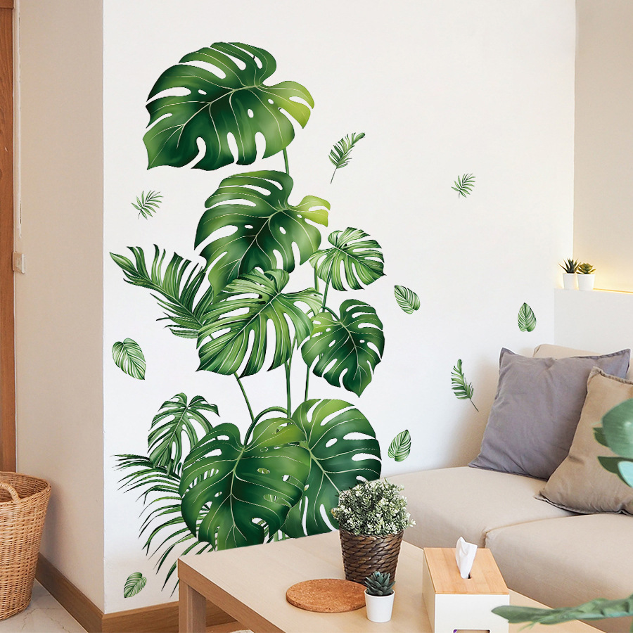 สติ๊กเกอร์ติดผนังลายใบไม้เขตร้ - Monstera Thai Constellation บทวิจารณ์และราคา